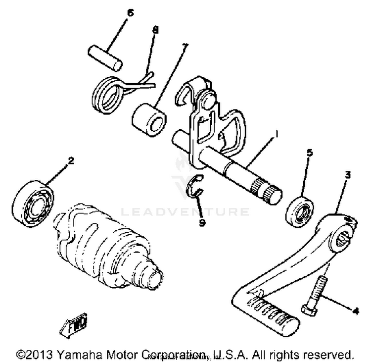 Shift Shaft Yz125g Schematic