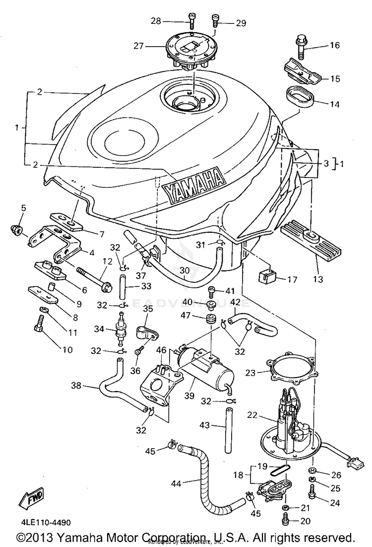 Fuel Tank California Only Schematic