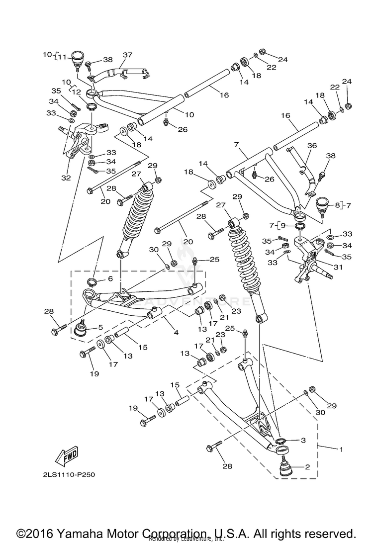 Front Suspension Wheel Schematic