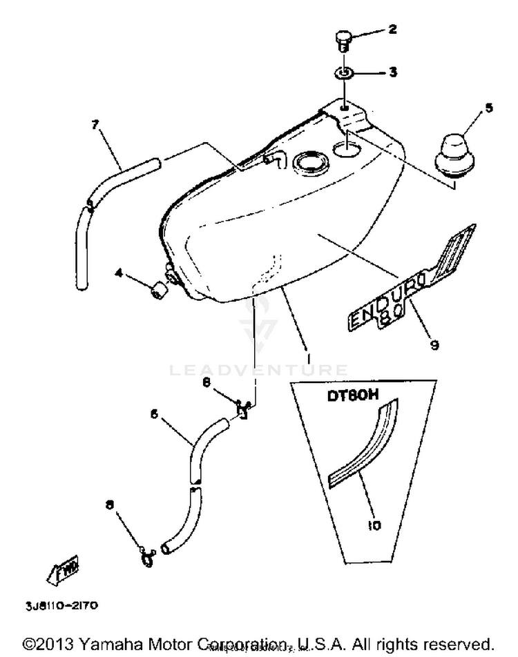 Oil Tank   Dt80h - J - K Schematic