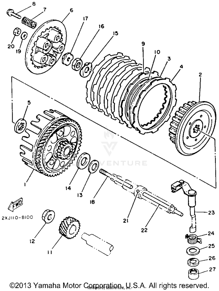 Clutch BLASTER - YFS200D_MN - 1992 Schematic