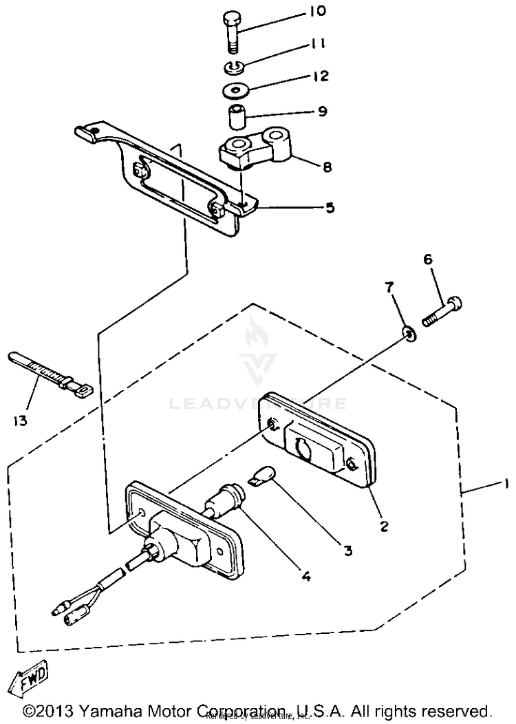 Taillight BLASTER - YFS200D_MN - 1992 Schematic
