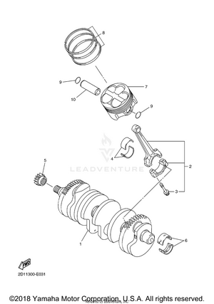 Crankshaft Piston Schematic