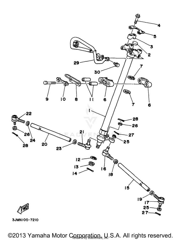 Steering BLASTER - YFS200J - 1997 Schematic