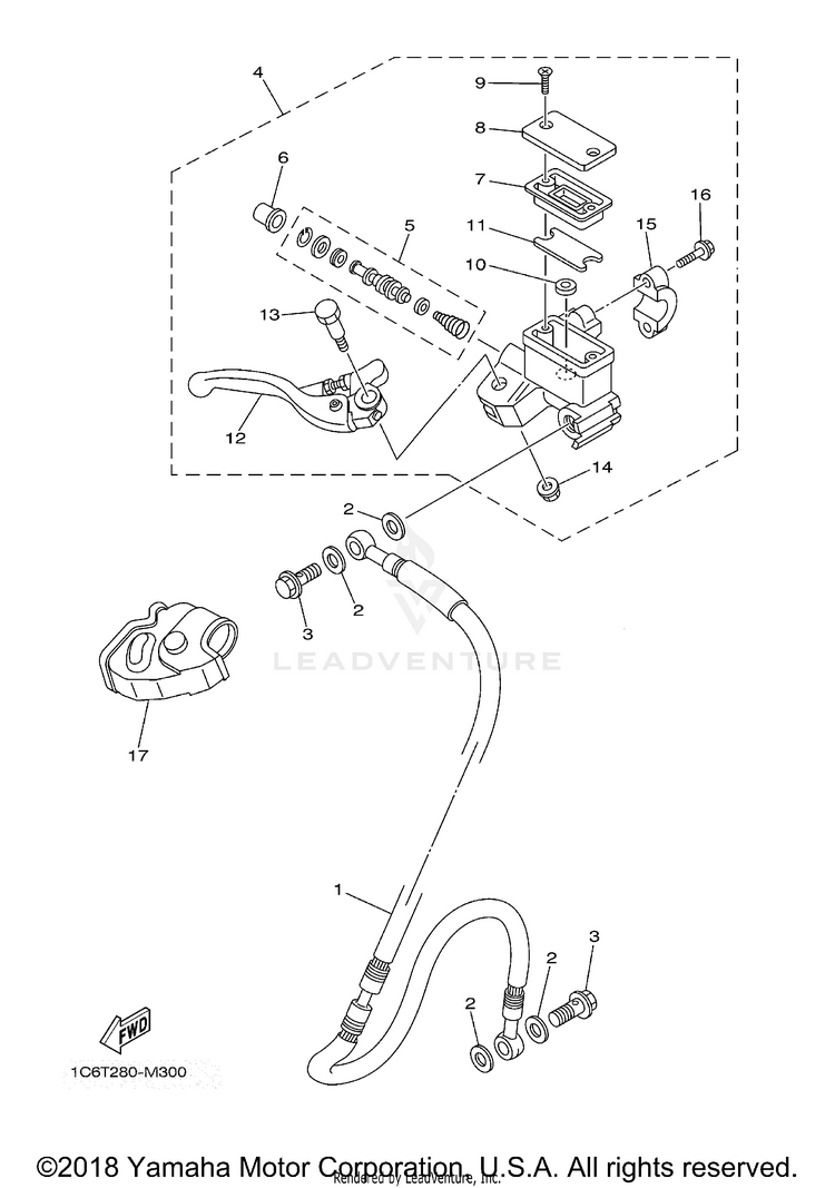 Front Master Cylinder Schematic
