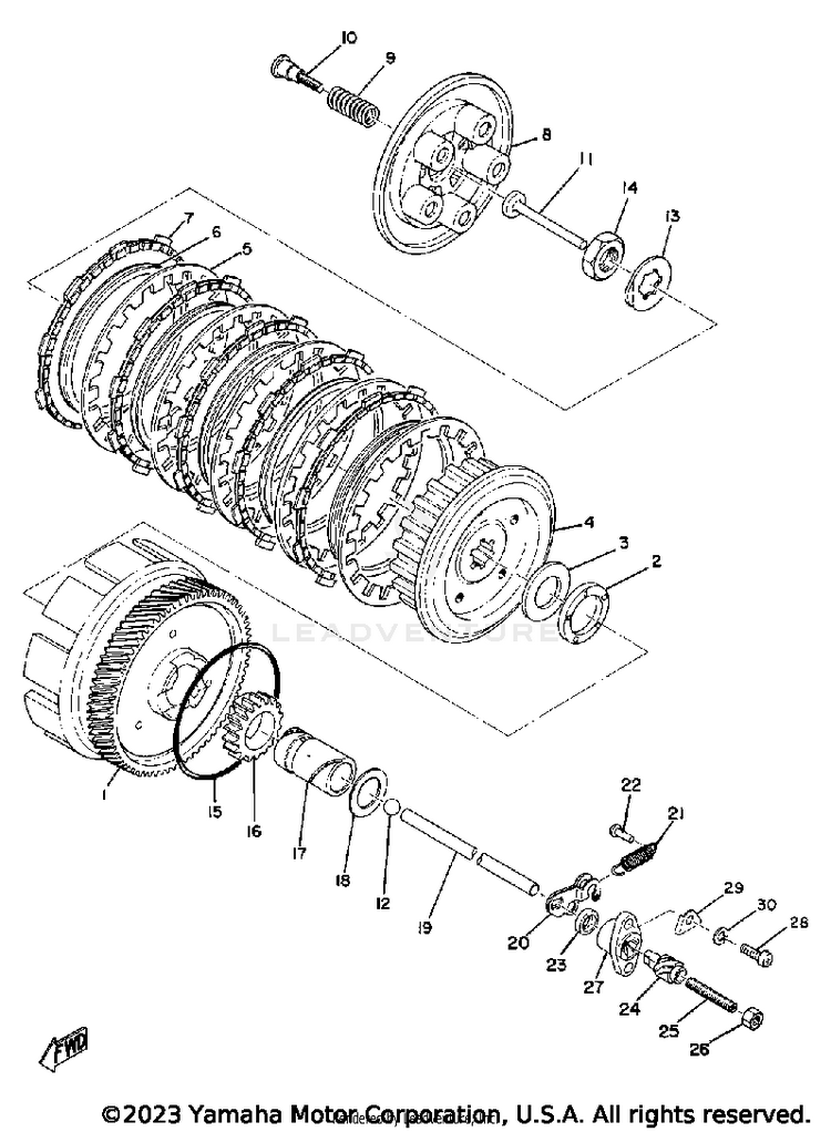 Clutch AT2M - 1972 Schematic