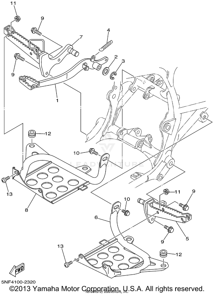 Stand Footrest Schematic