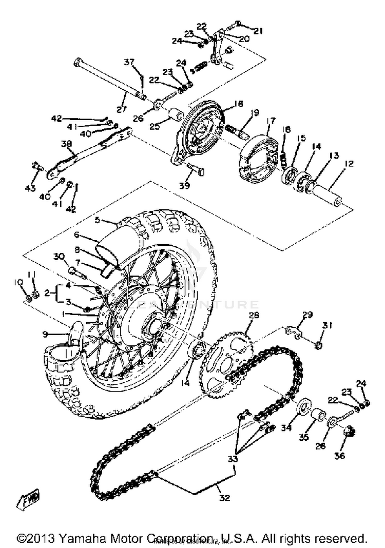 Rear Wheel Yz80c Schematic