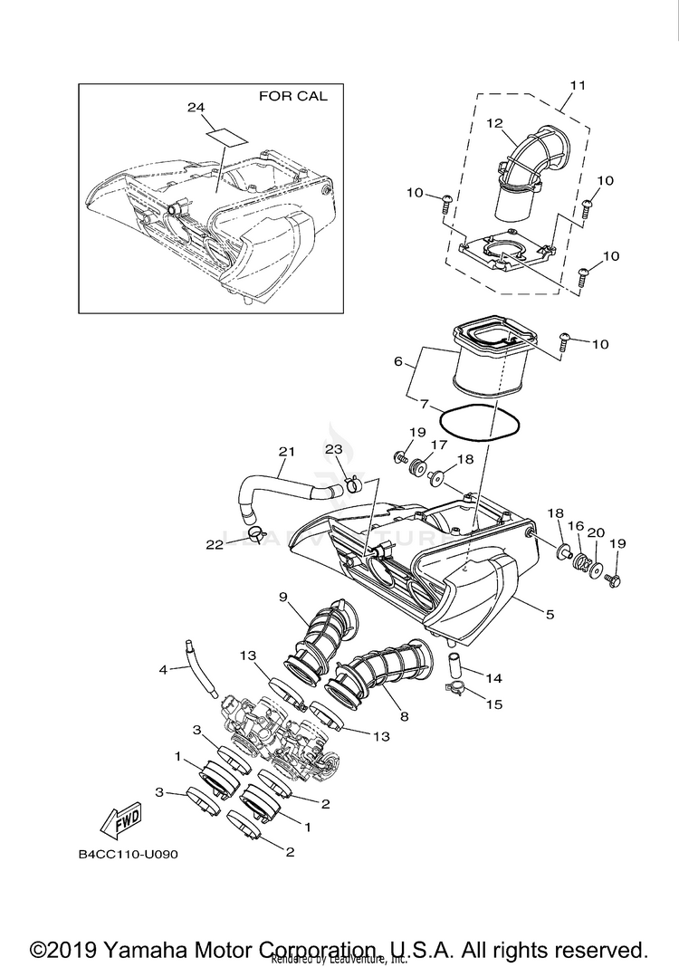 Intake MT07 - MT07KCB - 2019 Schematic