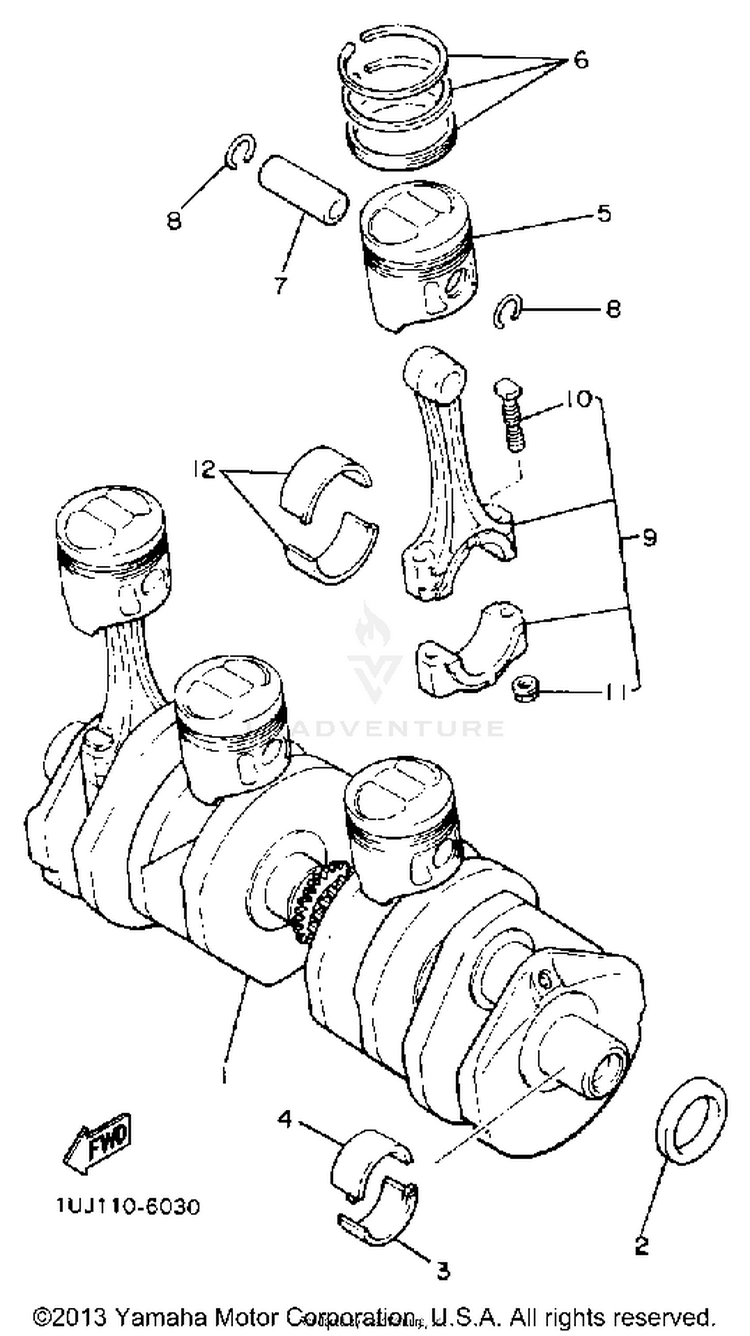 Crankshaft Piston Schematic