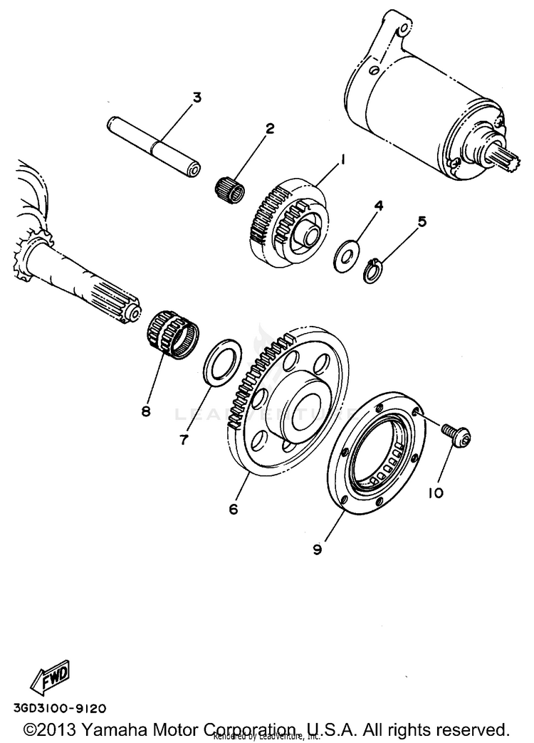 Starter Clutch KODIAK 4WD - YFM400FWF - 1994 Schematic