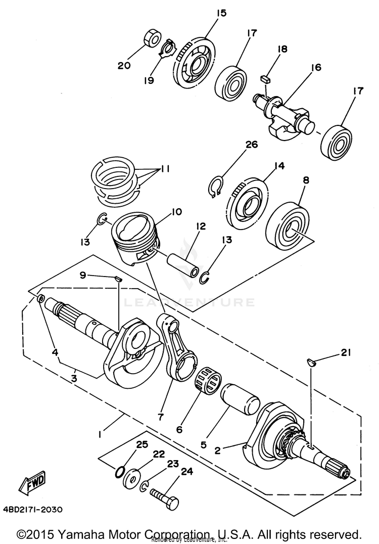 Crankshaft - Piston Schematic