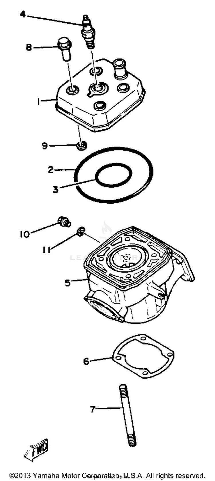 Cylinder Head Cylinder Yz80j Schematic