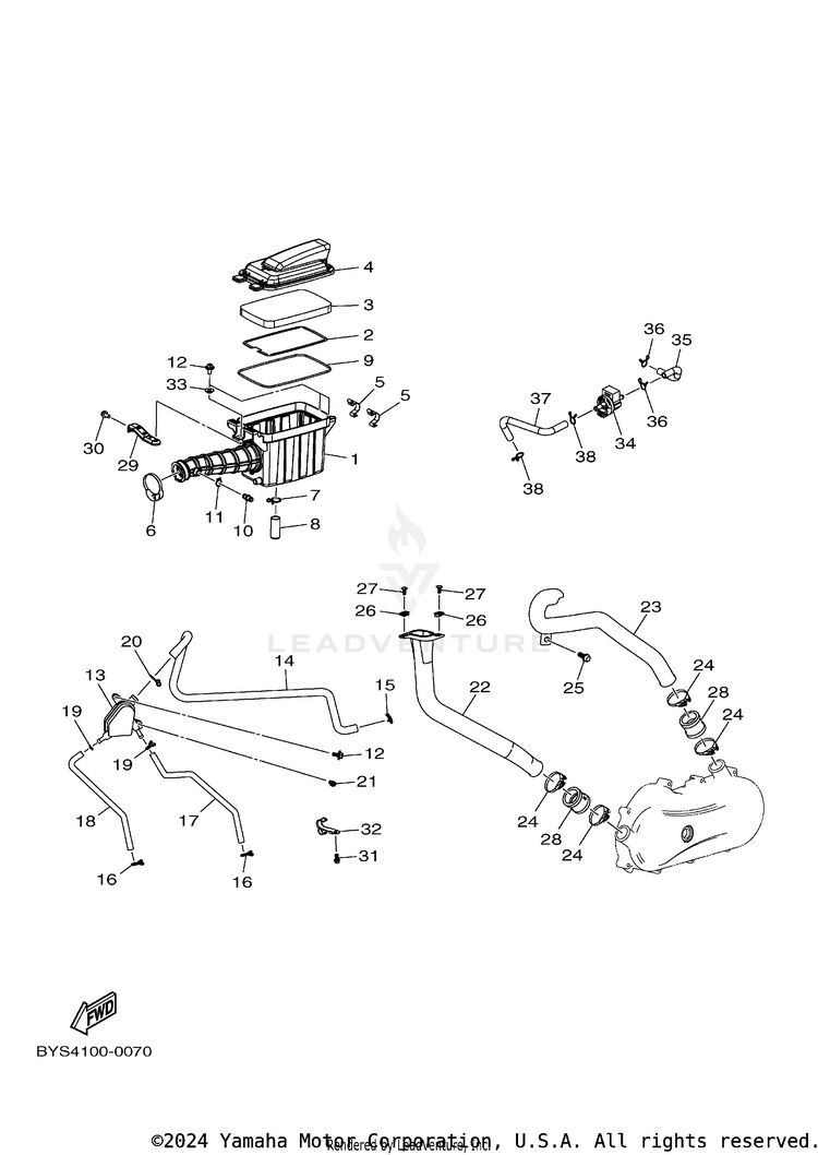 Intake GRIZZLY 110 - YFM01GYXTG - 2026 Schematic