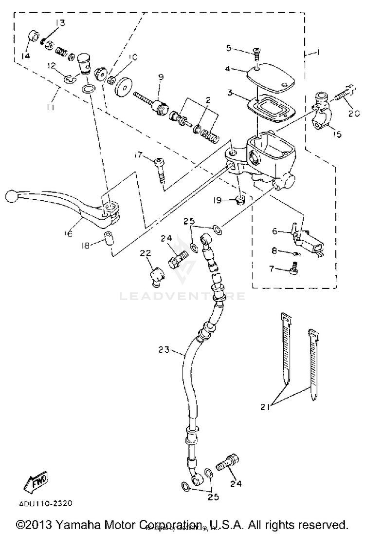 Front Master Cylinder Schematic