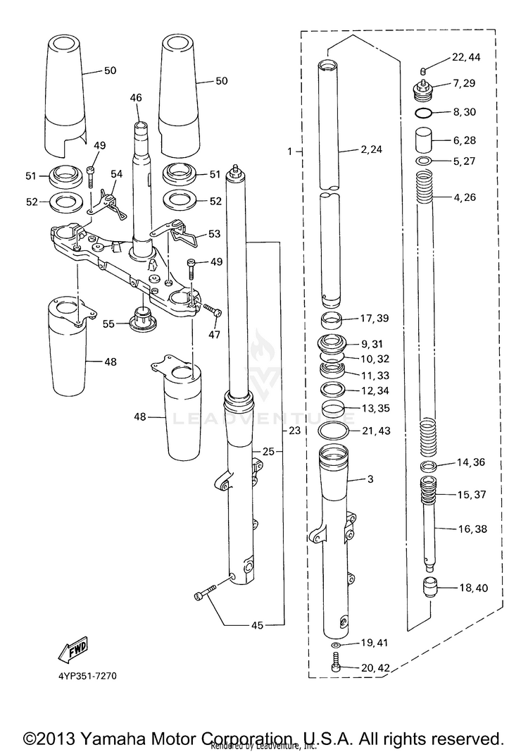 Front Fork Schematic