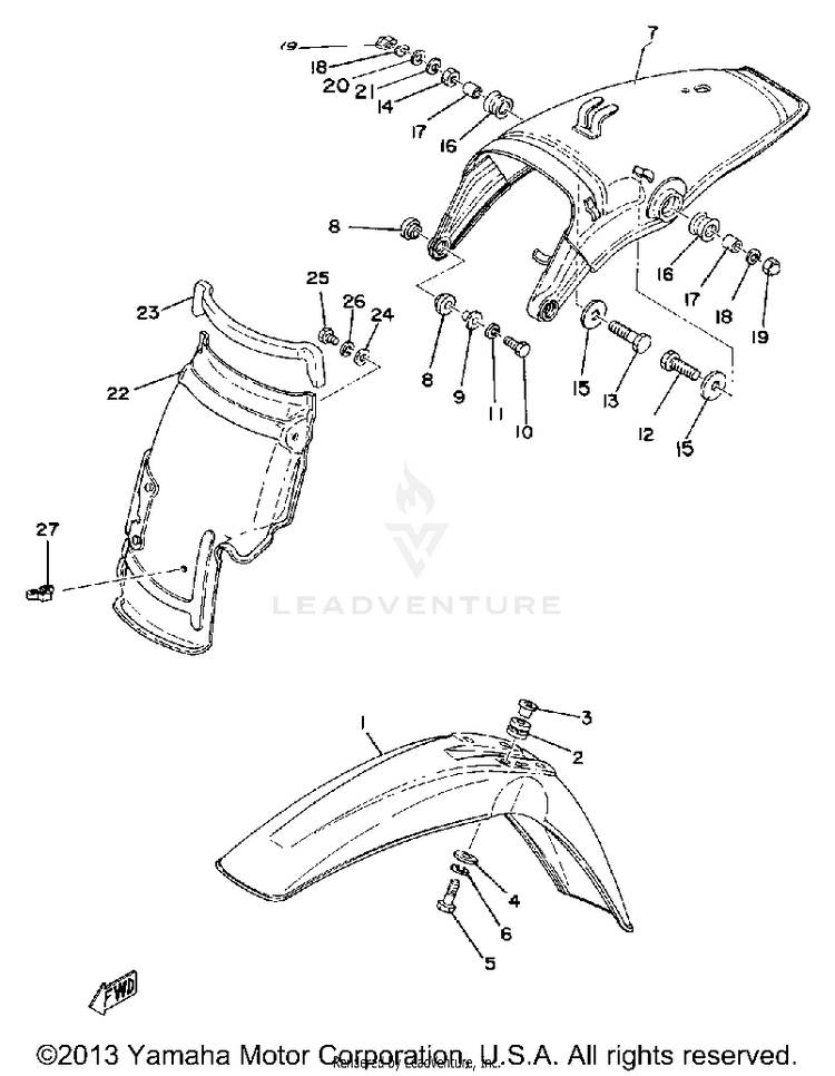 Front Fender Rear Fender Schematic