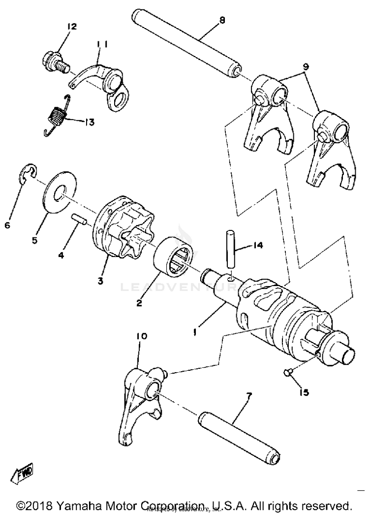 Shift Cam Fork Schematic