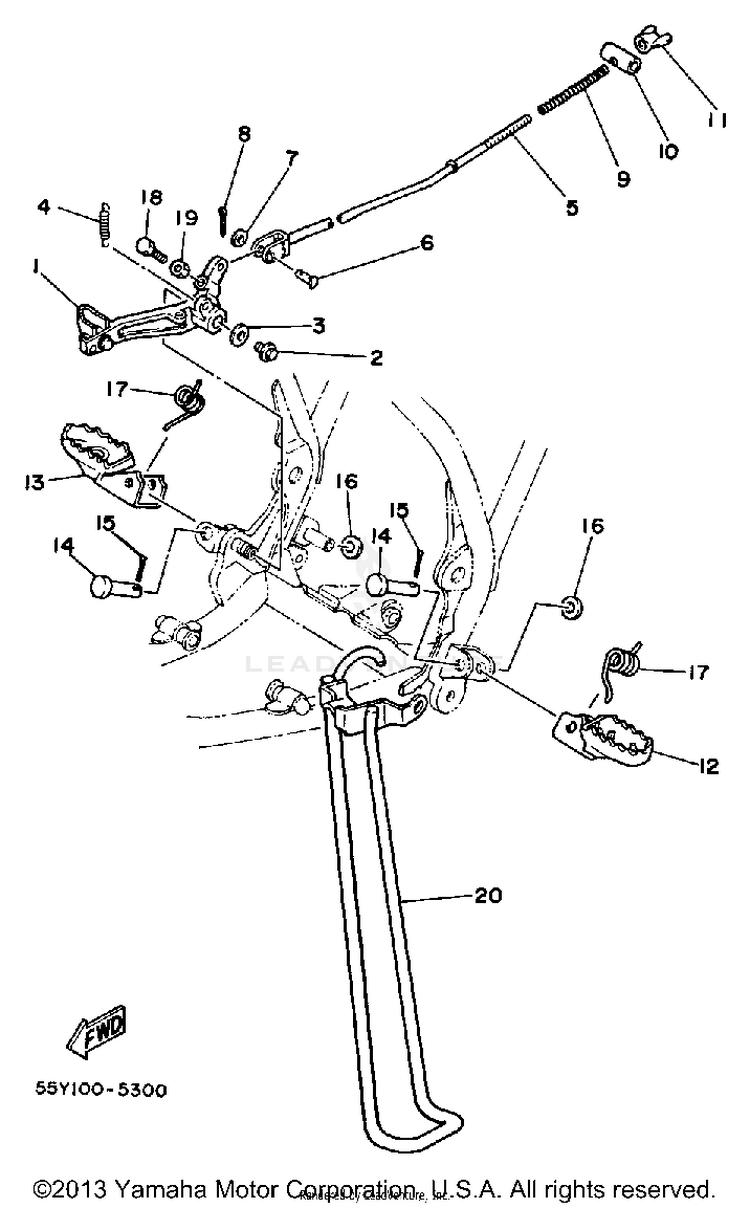 Stand - Footrest Schematic