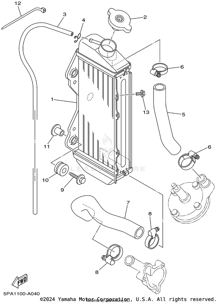 Radiator Hose Schematic