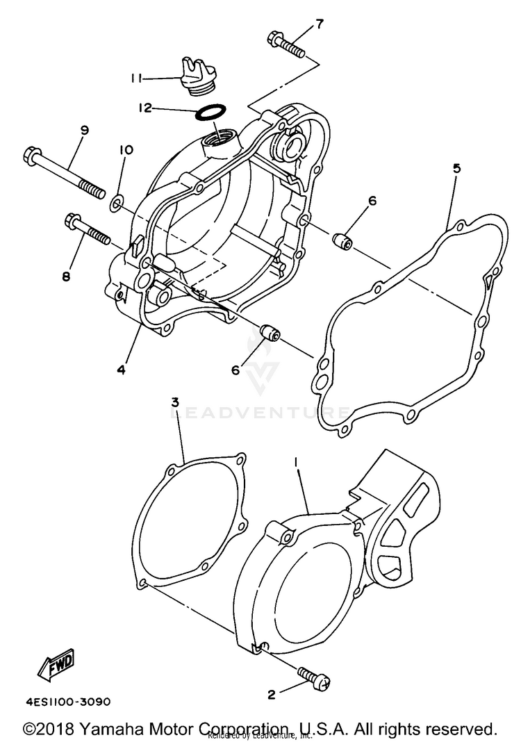 Crankcase Cover 1 Schematic