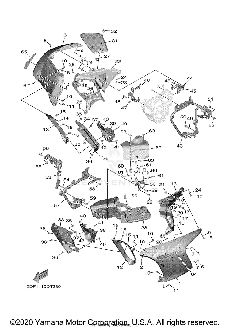 Cowling 2 STAR VENTURE - XV19FLGY - 2020 Schematic