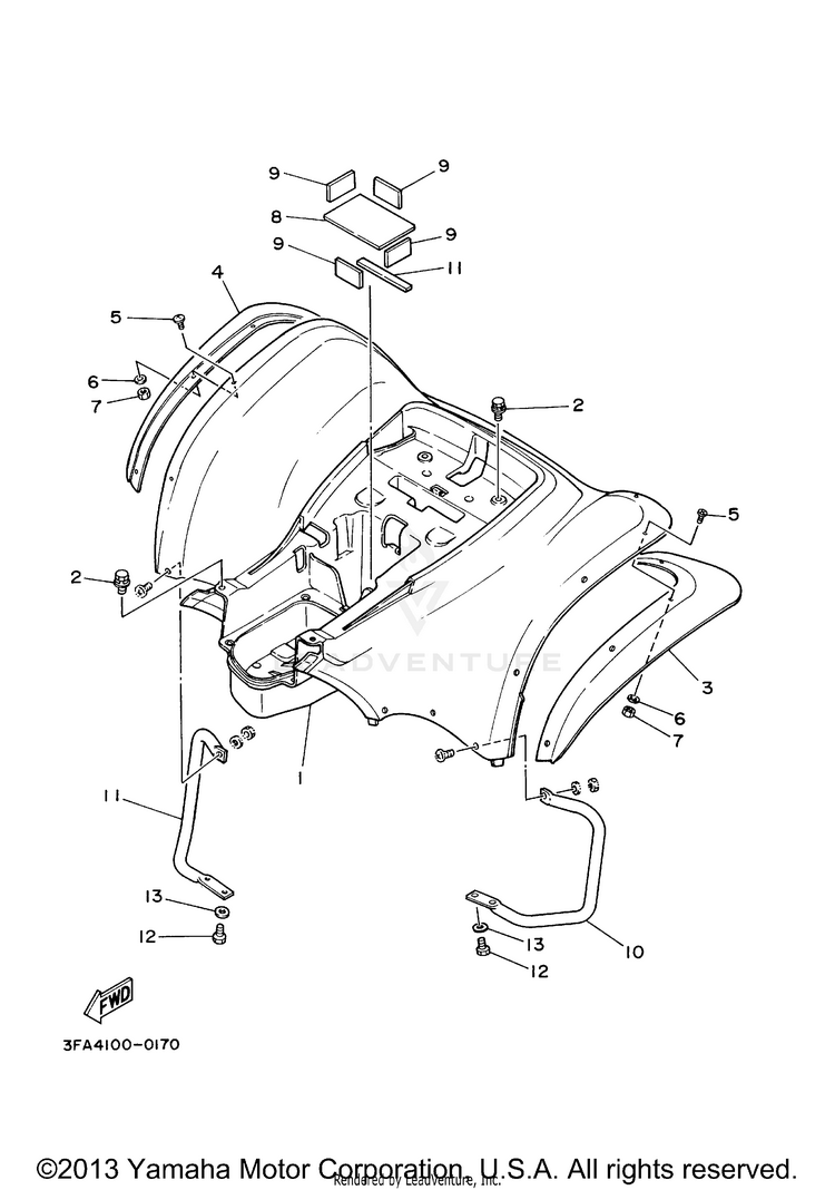 Rear Fender Schematic