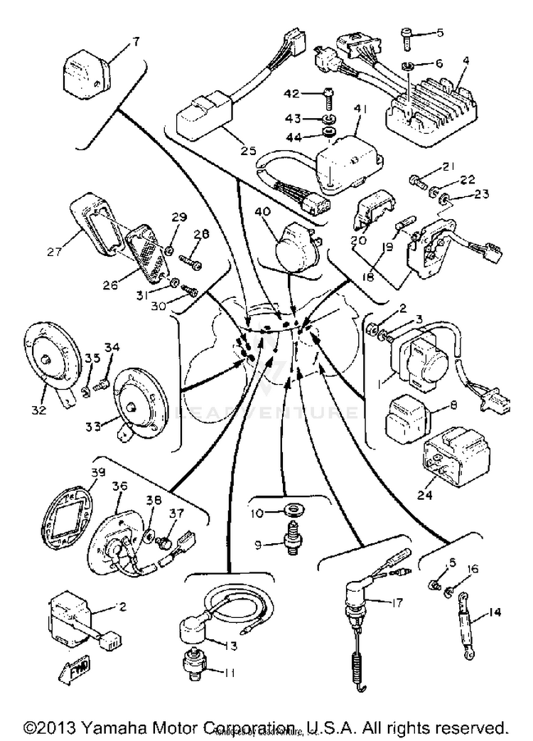 Electrical 2 XS1100LH - 1981 Schematic