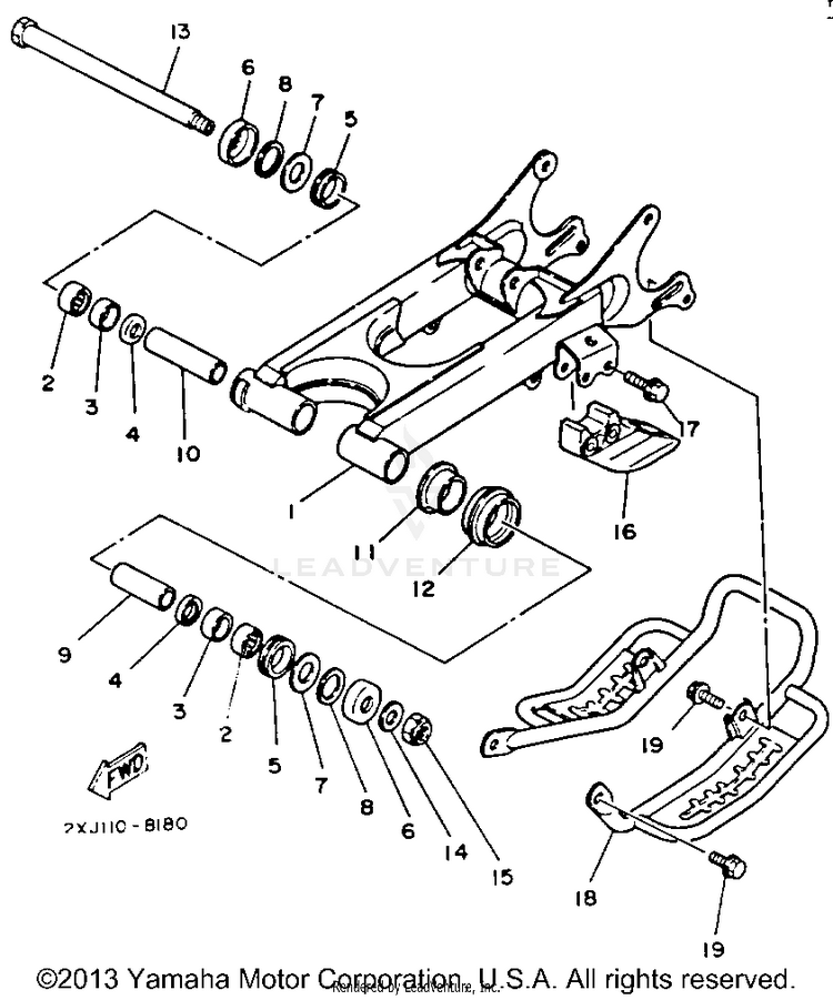 Swing Arm BLASTER - YFS200D_MN - 1992 Schematic