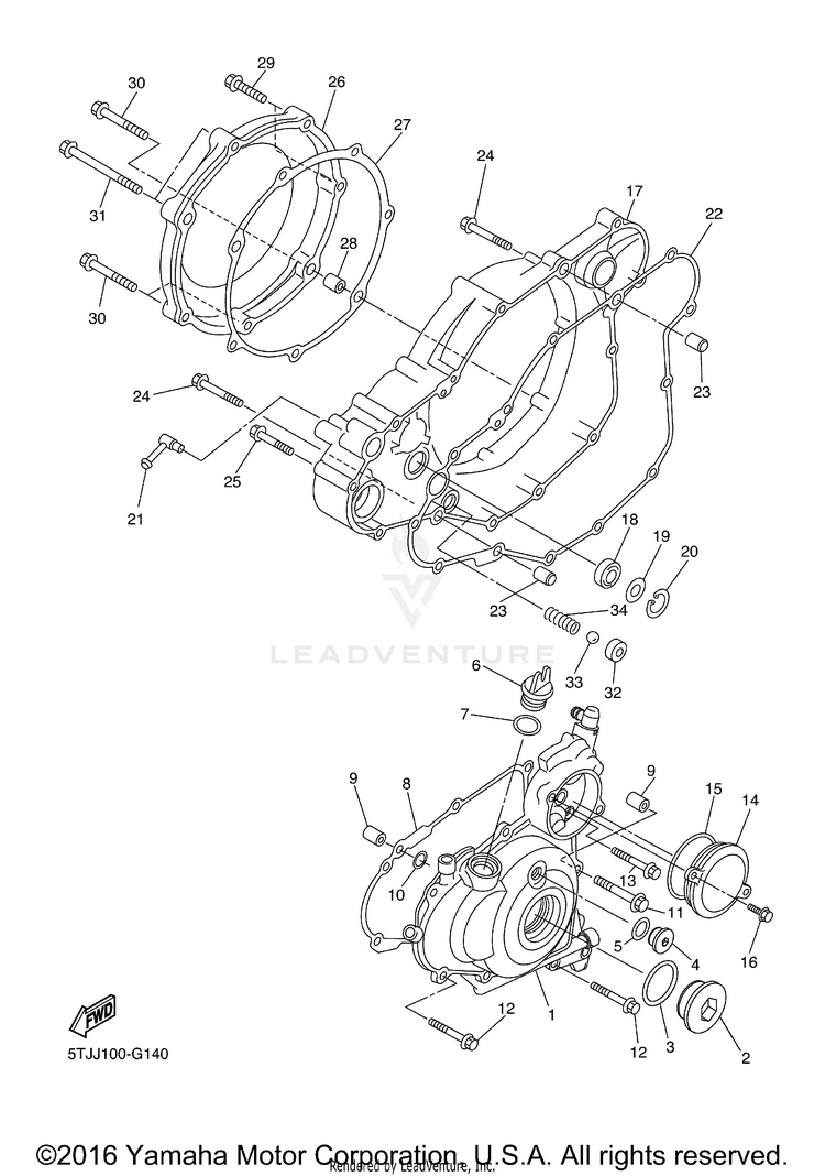 Crankcase Cover 1 Schematic