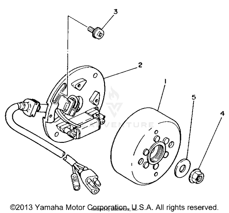 Generator YZ250E1 - 1993 Schematic