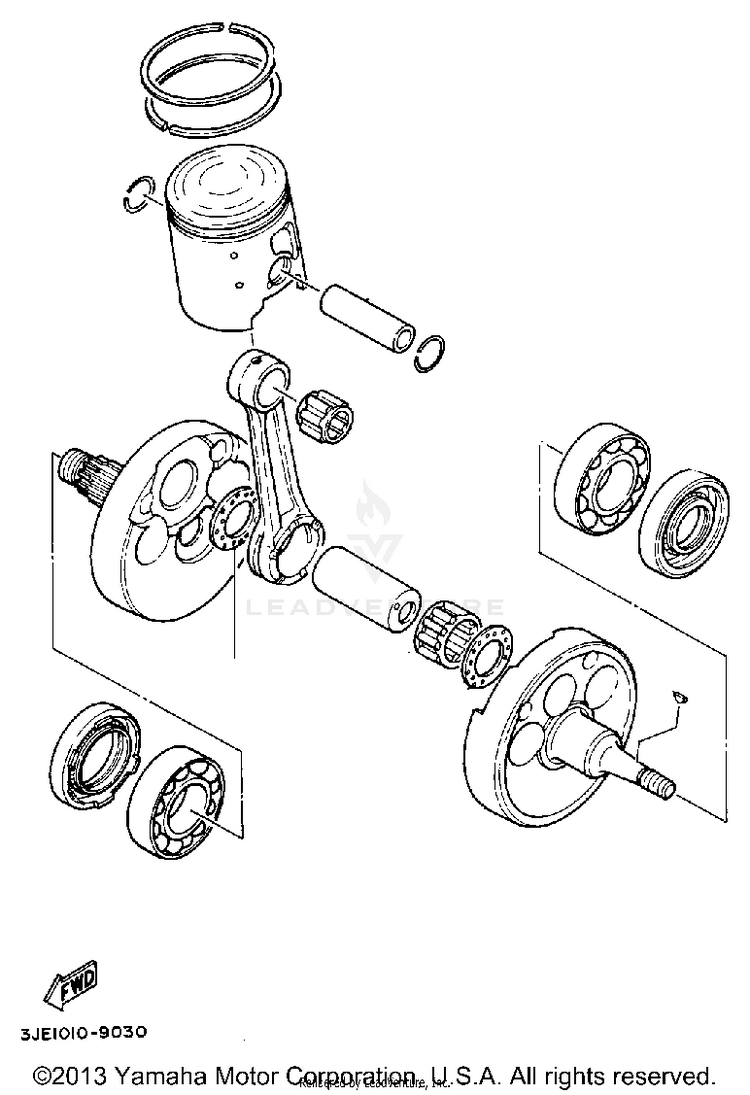 Piston & Con - Rod Assembly Schematic