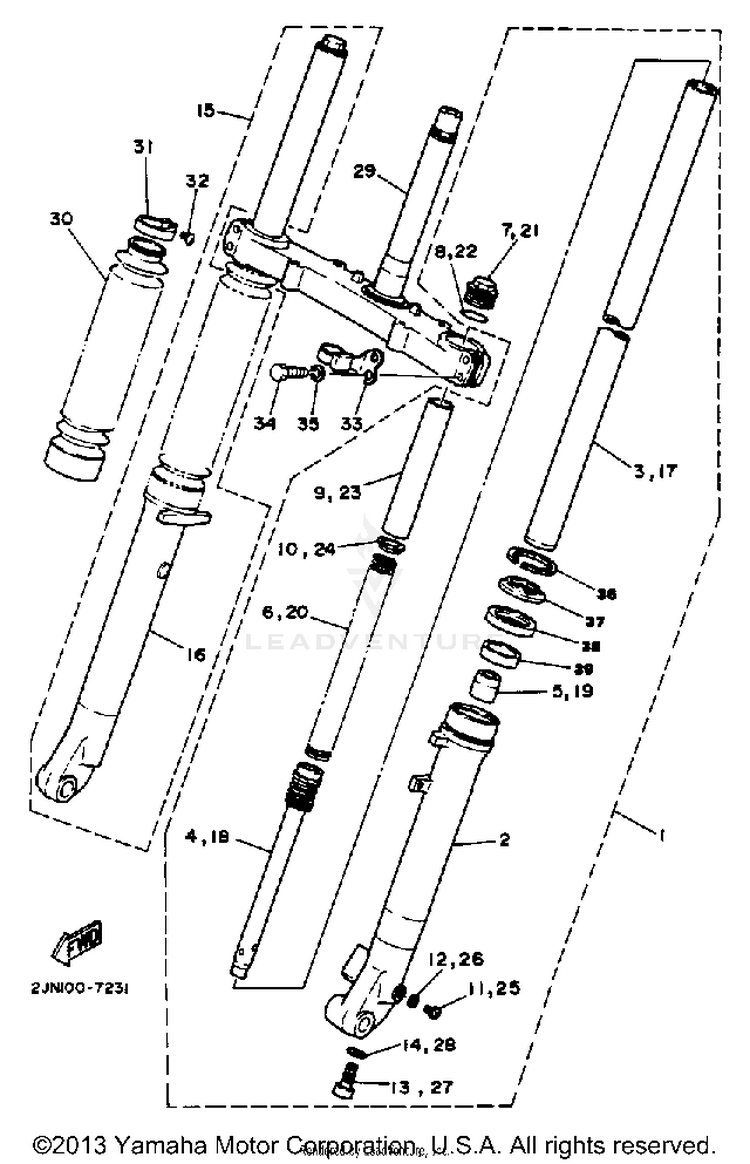 Front Fork Schematic