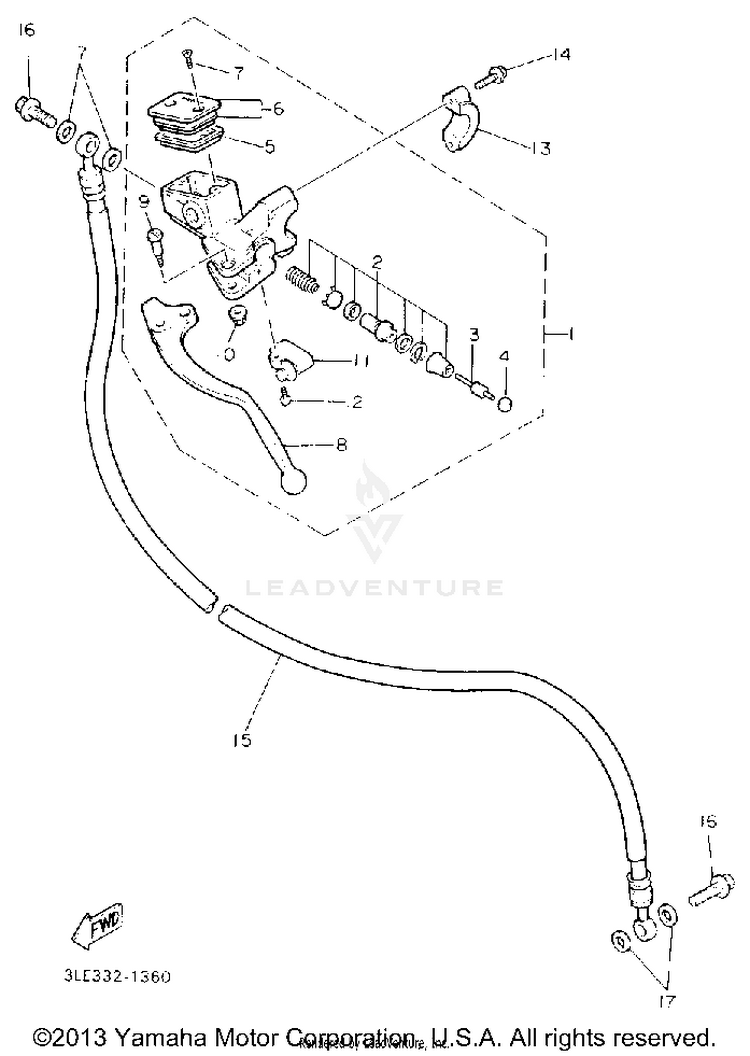 Front Master Cylinder 2 Schematic