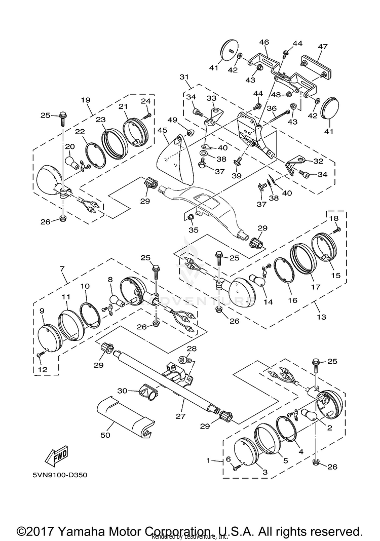 Flasher Light ROAD STAR (spoke wheels) Two-Tone - XV17ATC - 2005 Schematic