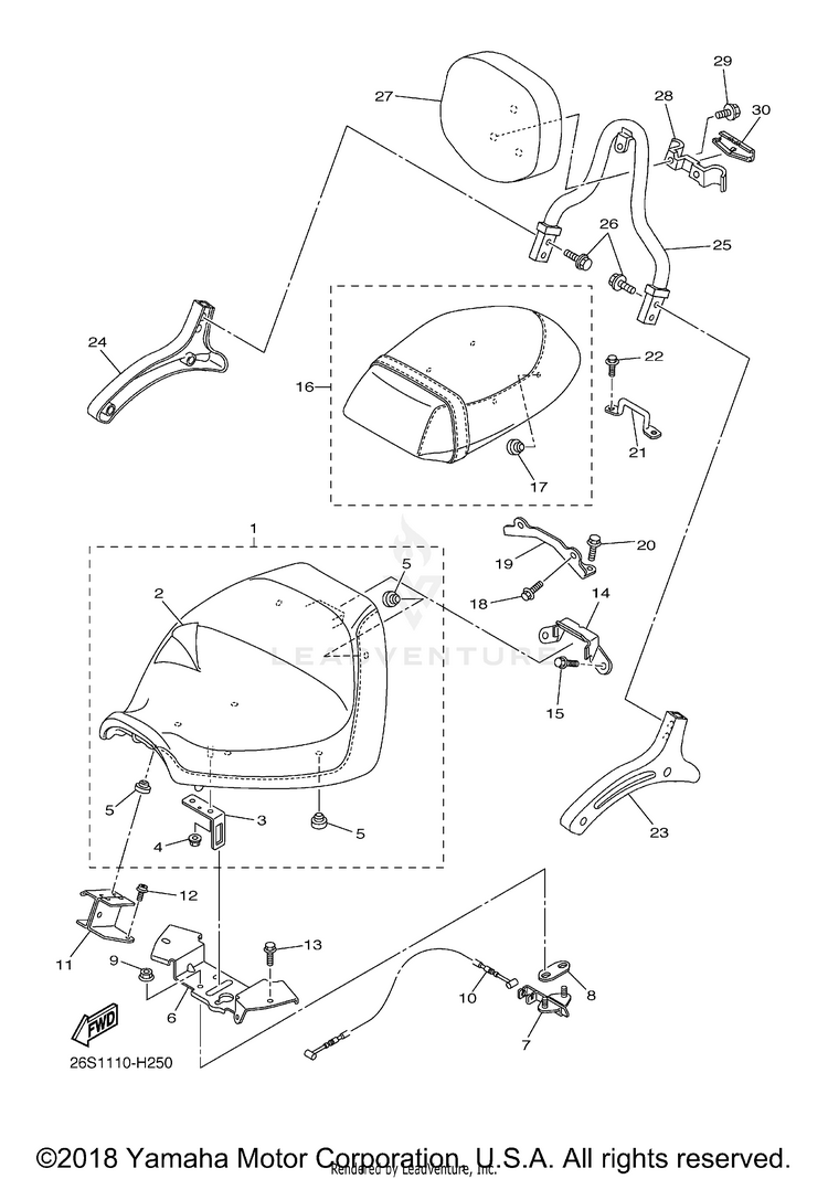 Seat V STAR 950 TOURER - XVS95CTDCB - 2013 Schematic
