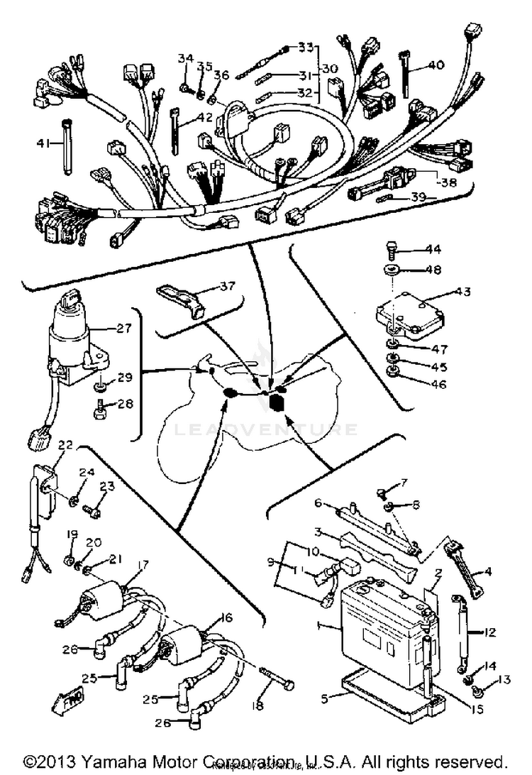 Electrical 1 XS1100LG - 1980 Schematic