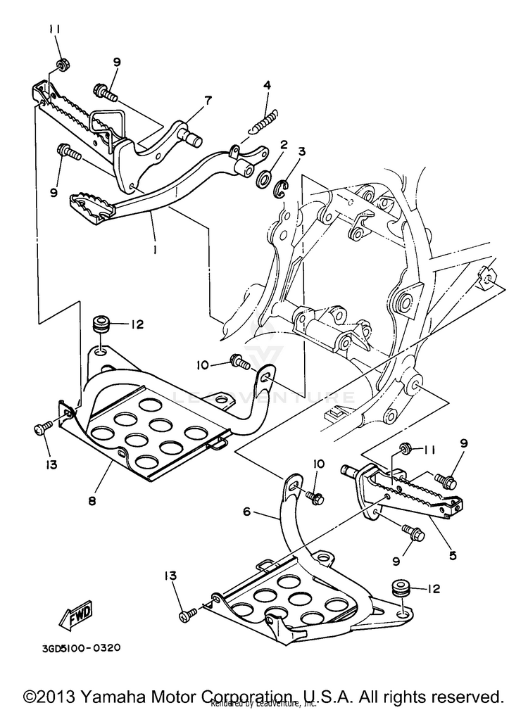 Stand Footrest Schematic