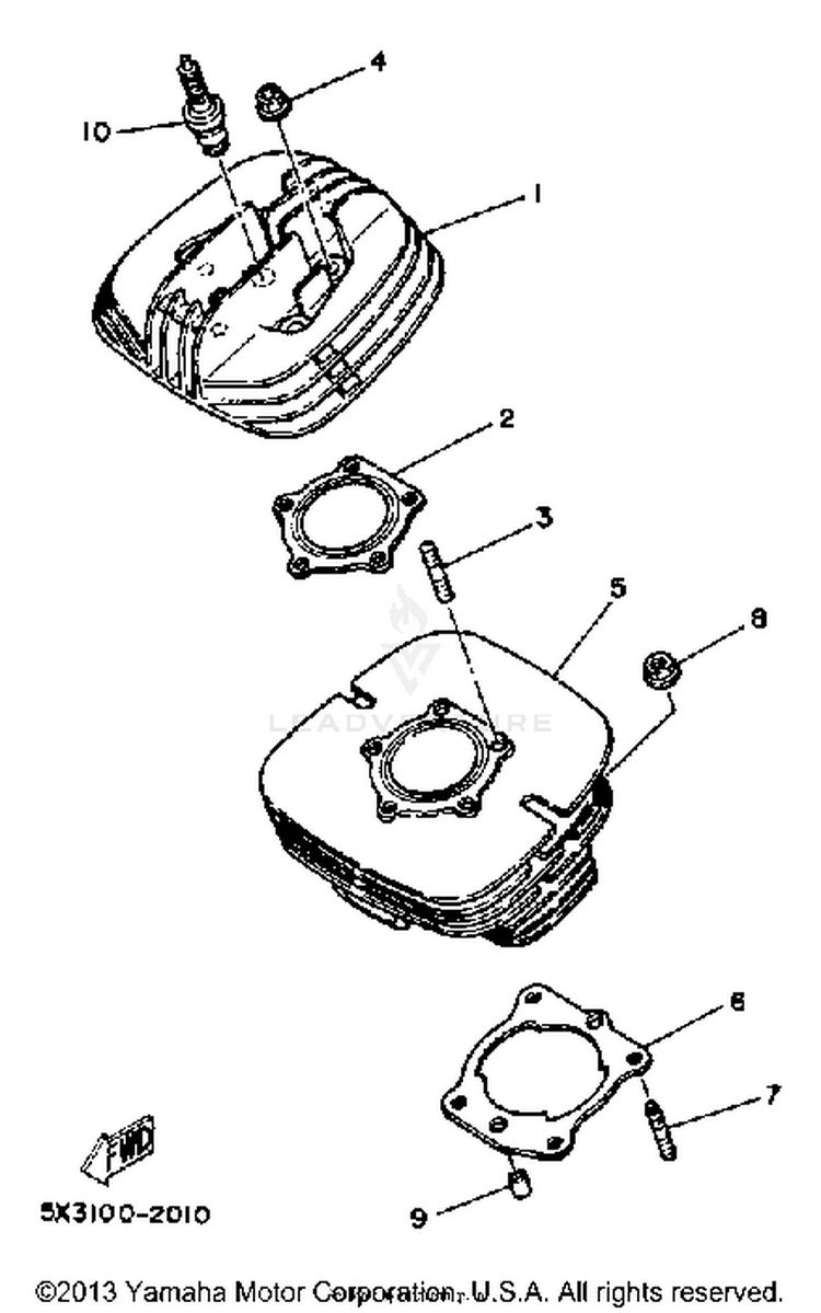 Cylinder Head-Cylinder Schematic