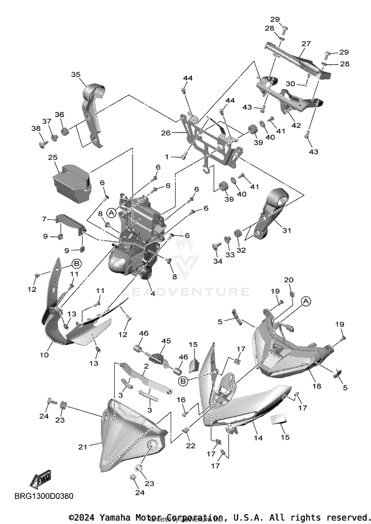 Headlight MT03 - MT03SCB - 2025 Schematic