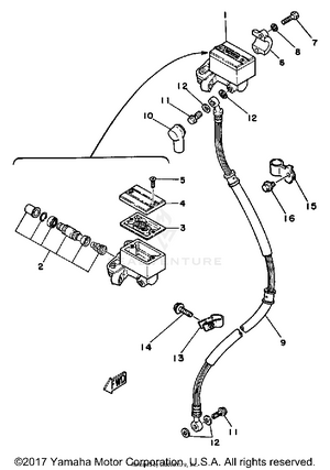 Front Master Cylinder Schematic