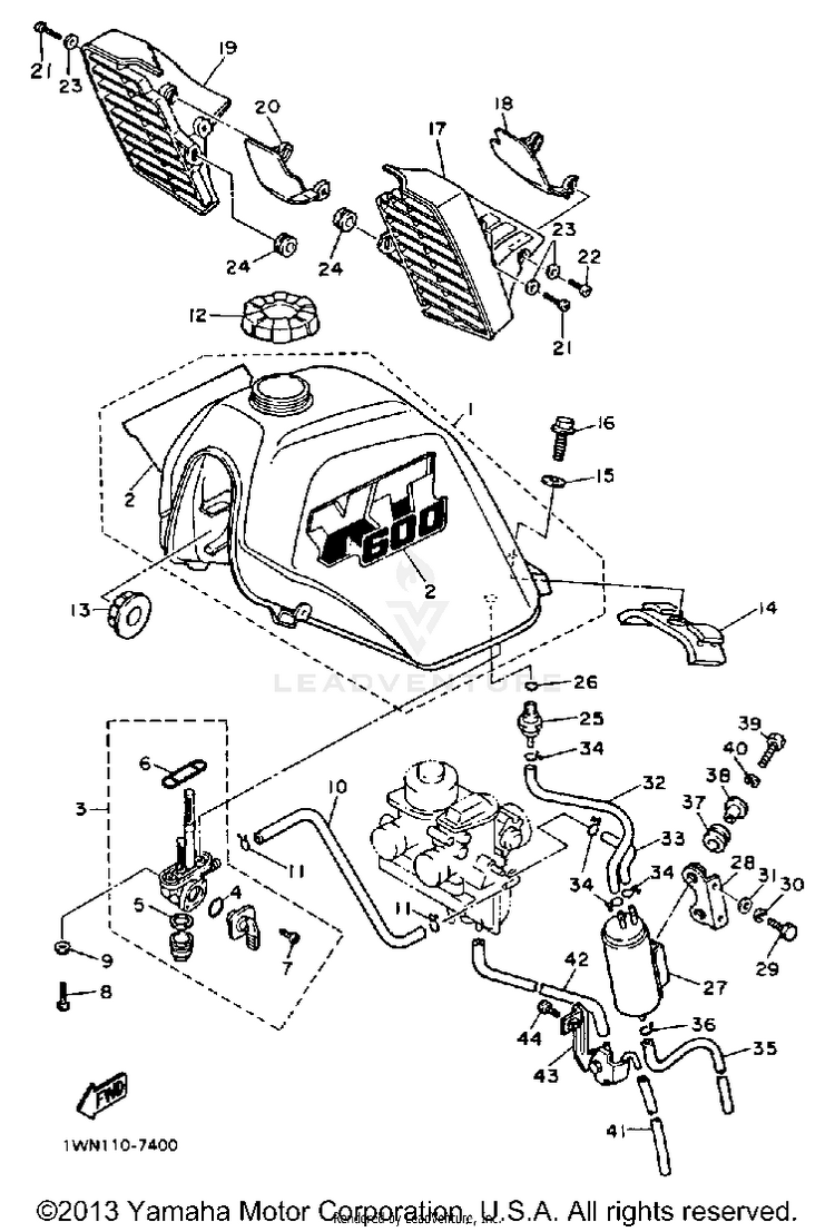 Fuel Tank (Xt600tc) Schematic
