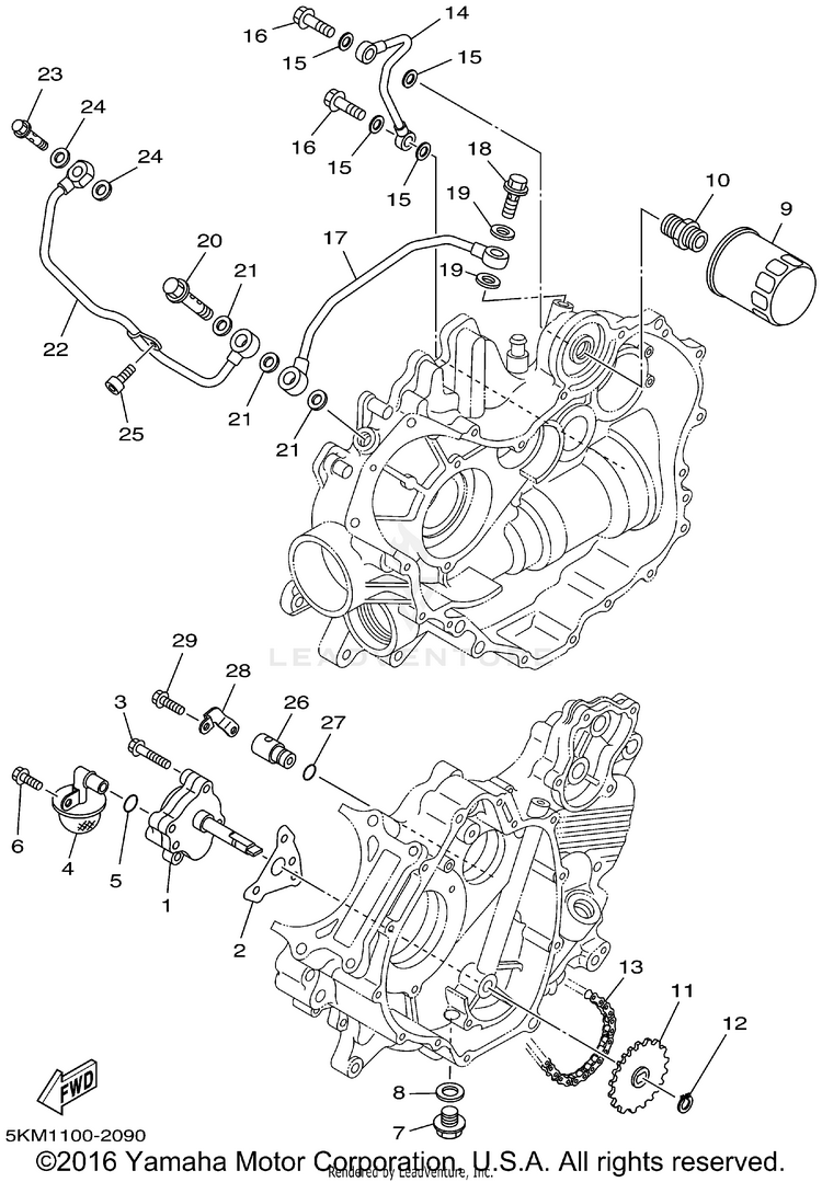 Oil Pump GRIZZLY 660 - YFM660FP - 2002 Schematic