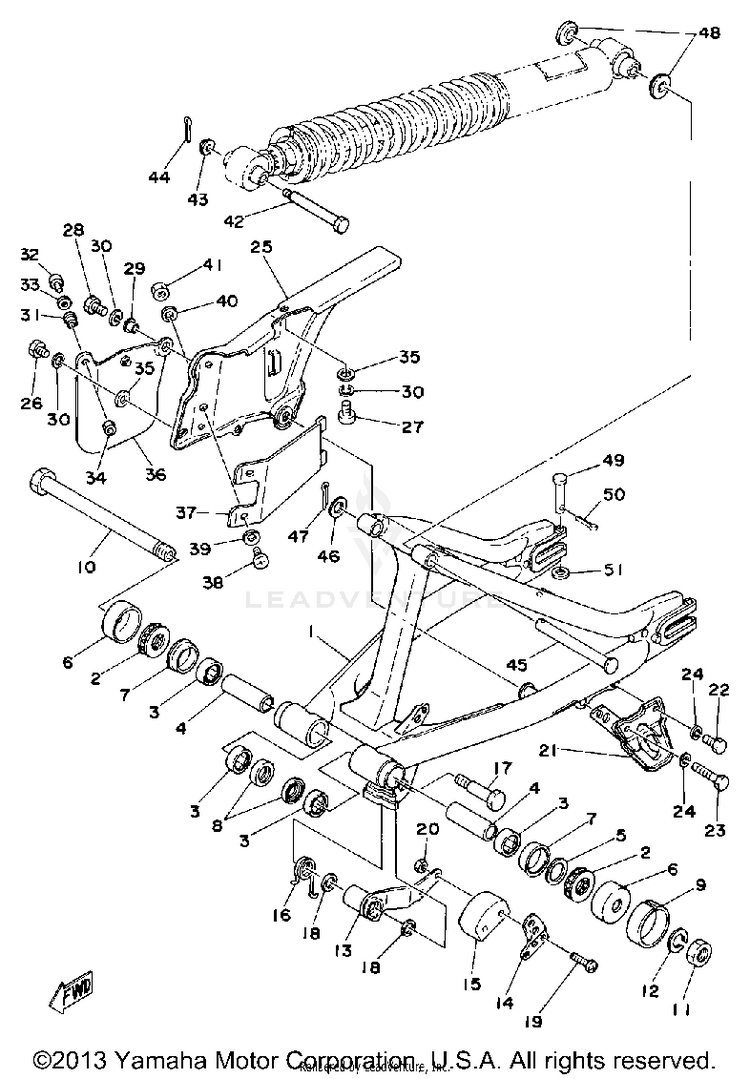 Rear Arm - Chain Case Schematic