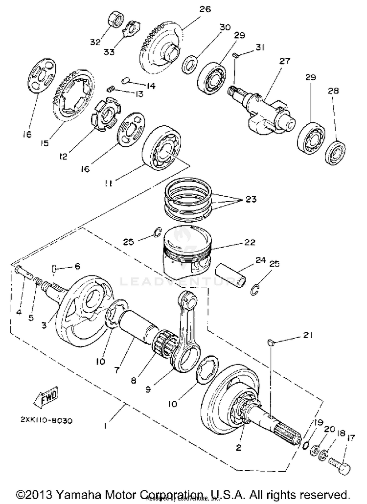 Crankshaft-Piston Schematic