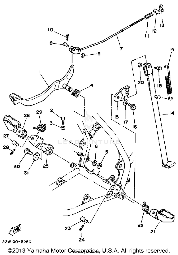 Stand Footrest Schematic