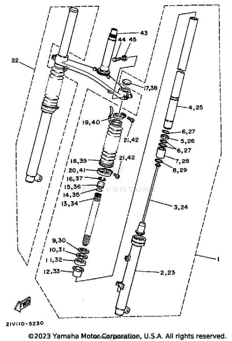 Front Fork Schematic