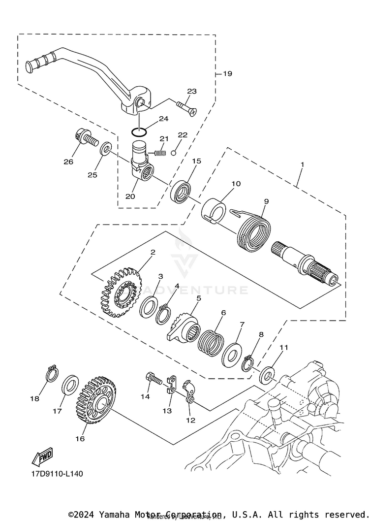 Starter YZ250FB - YZ250FBL - 2012 Schematic