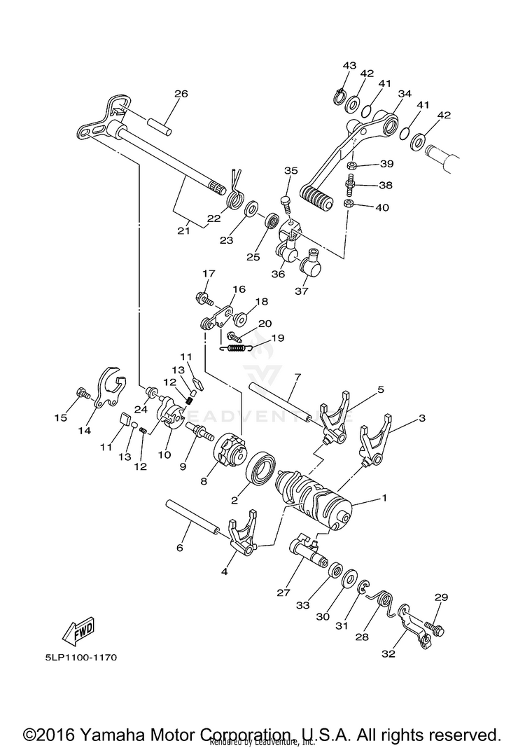 Shift Cam Fork Schematic