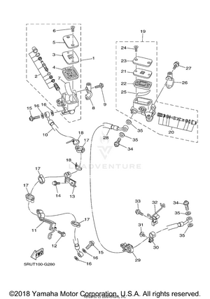 Front Master Cylinder Schematic